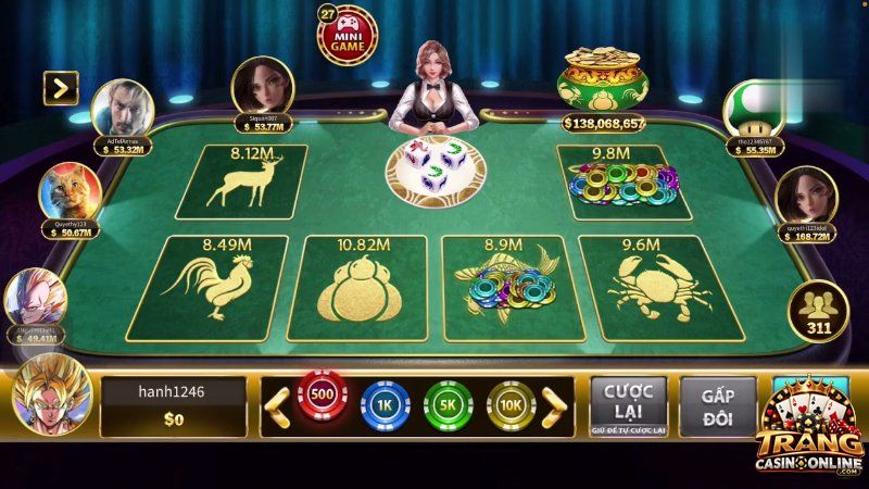 Một trong các điểm hấp dẫn của game đó là đa dạng hệ thống cửa cược