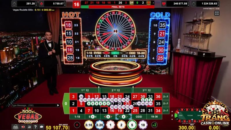 Các con số trên vòng quay Roulette sắp xếp xen kẽ hai màu đen và đỏ
